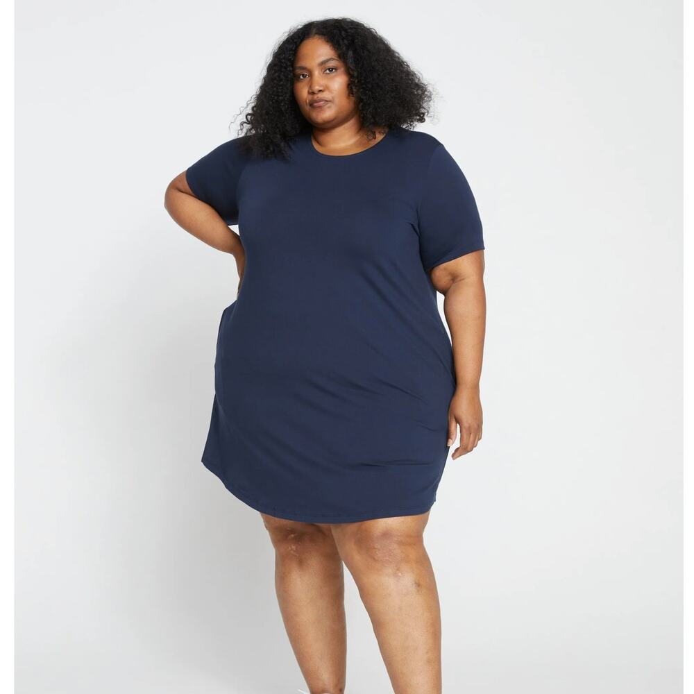 UNIVERSAL STANDARD Halie T-Shirt Dress Navy Blue Sz 18-20 NWT {W1}